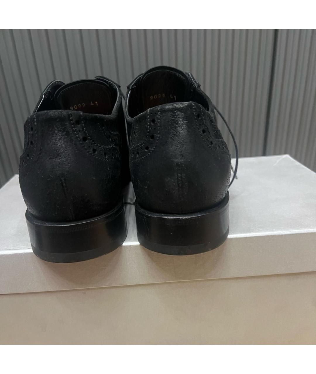 ROCCO P. Черные замшевые низкие ботинки, фото 4
