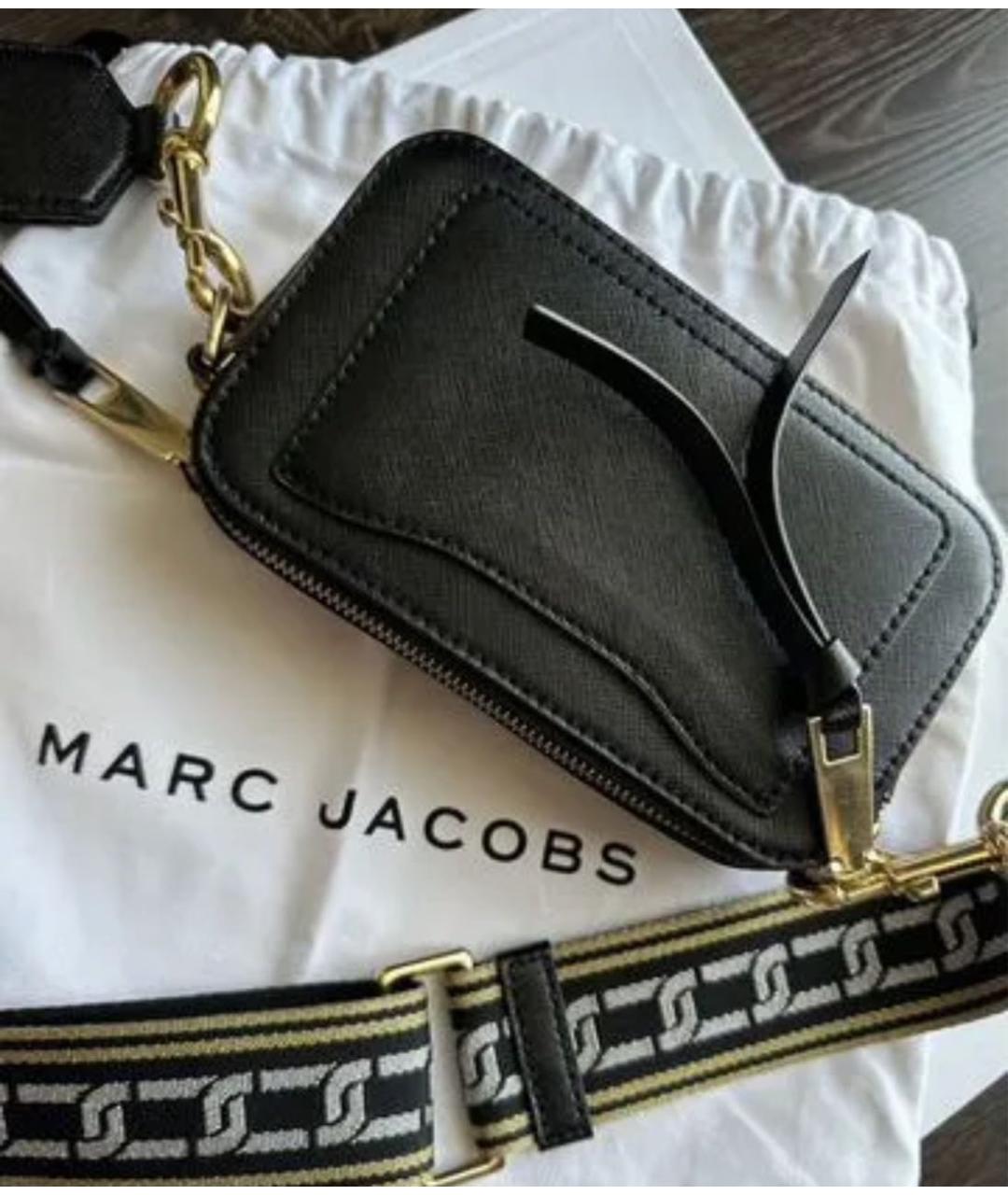 MARC JACOBS Черная кожаная сумка через плечо, фото 4