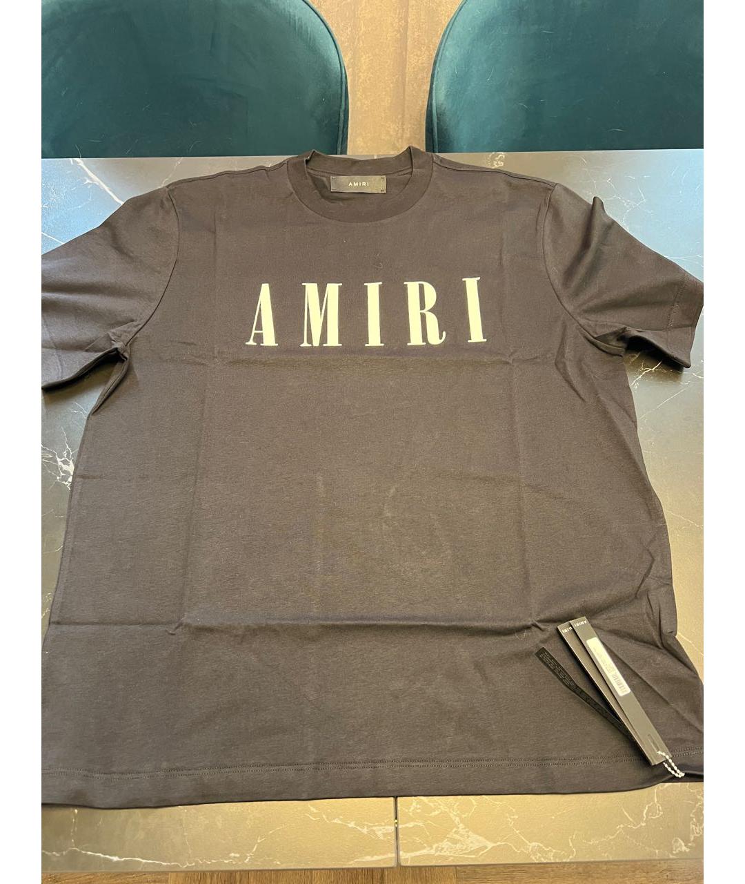 AMIRI Черная хлопковая футболка, фото 2