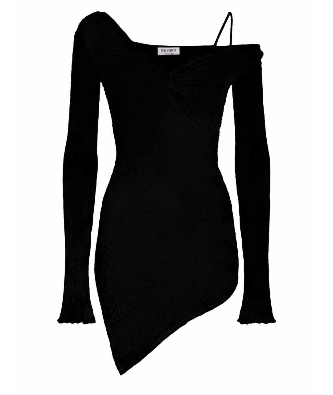 THE ATTICO Черное вискозное повседневное платье, фото 1