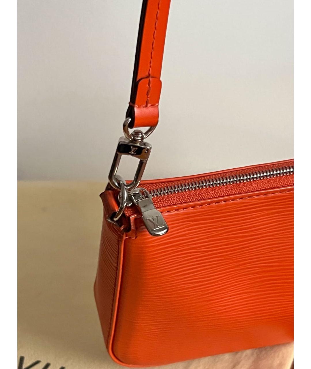 LOUIS VUITTON PRE-OWNED Оранжевая кожаная сумка с короткими ручками, фото 2