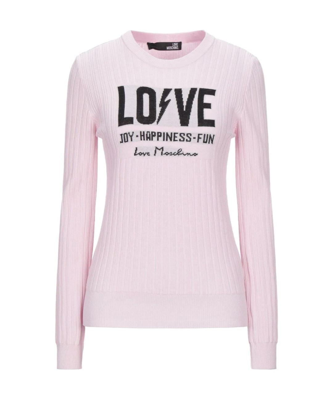 LOVE MOSCHINO Розовый вискозный джемпер / свитер, фото 1