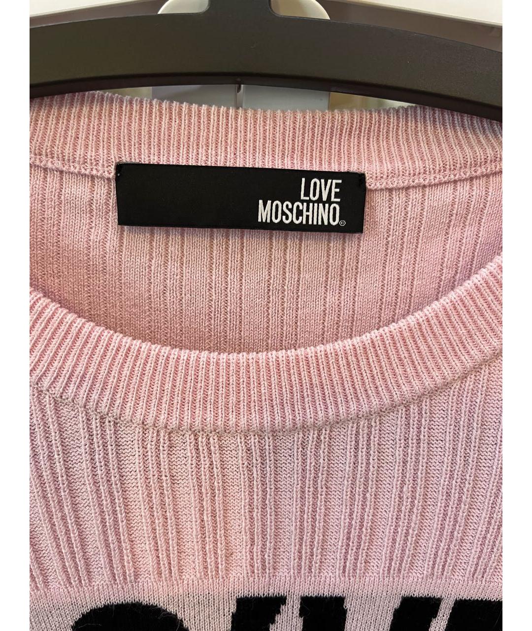 LOVE MOSCHINO Розовый вискозный джемпер / свитер, фото 3