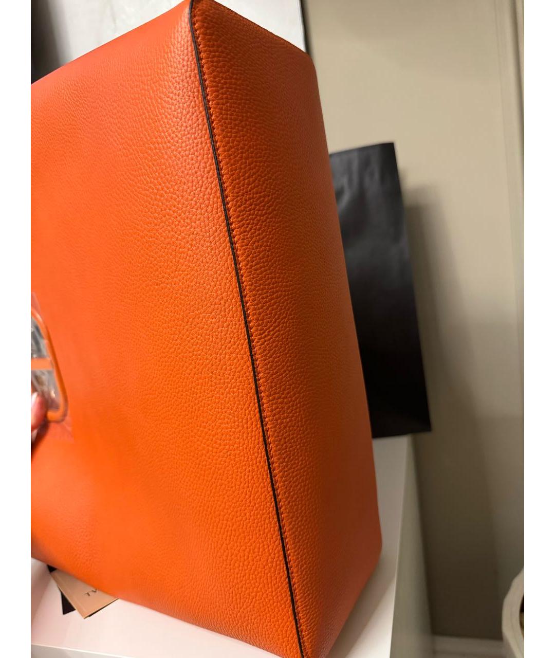 TWIN-SET Оранжевая сумка тоут из искусственной кожи, фото 4