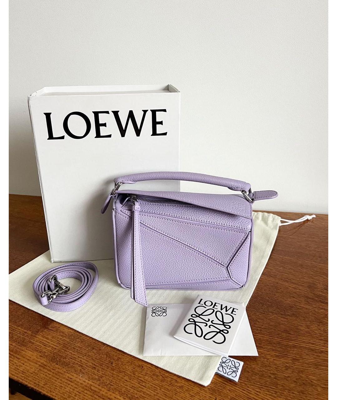 LOEWE Фиолетовая кожаная сумка через плечо, фото 6