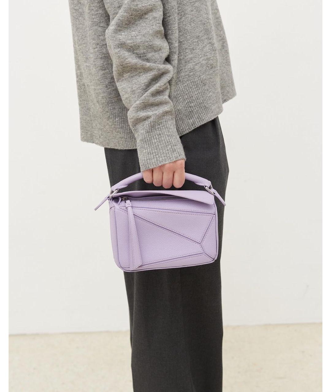 LOEWE Фиолетовая кожаная сумка через плечо, фото 2