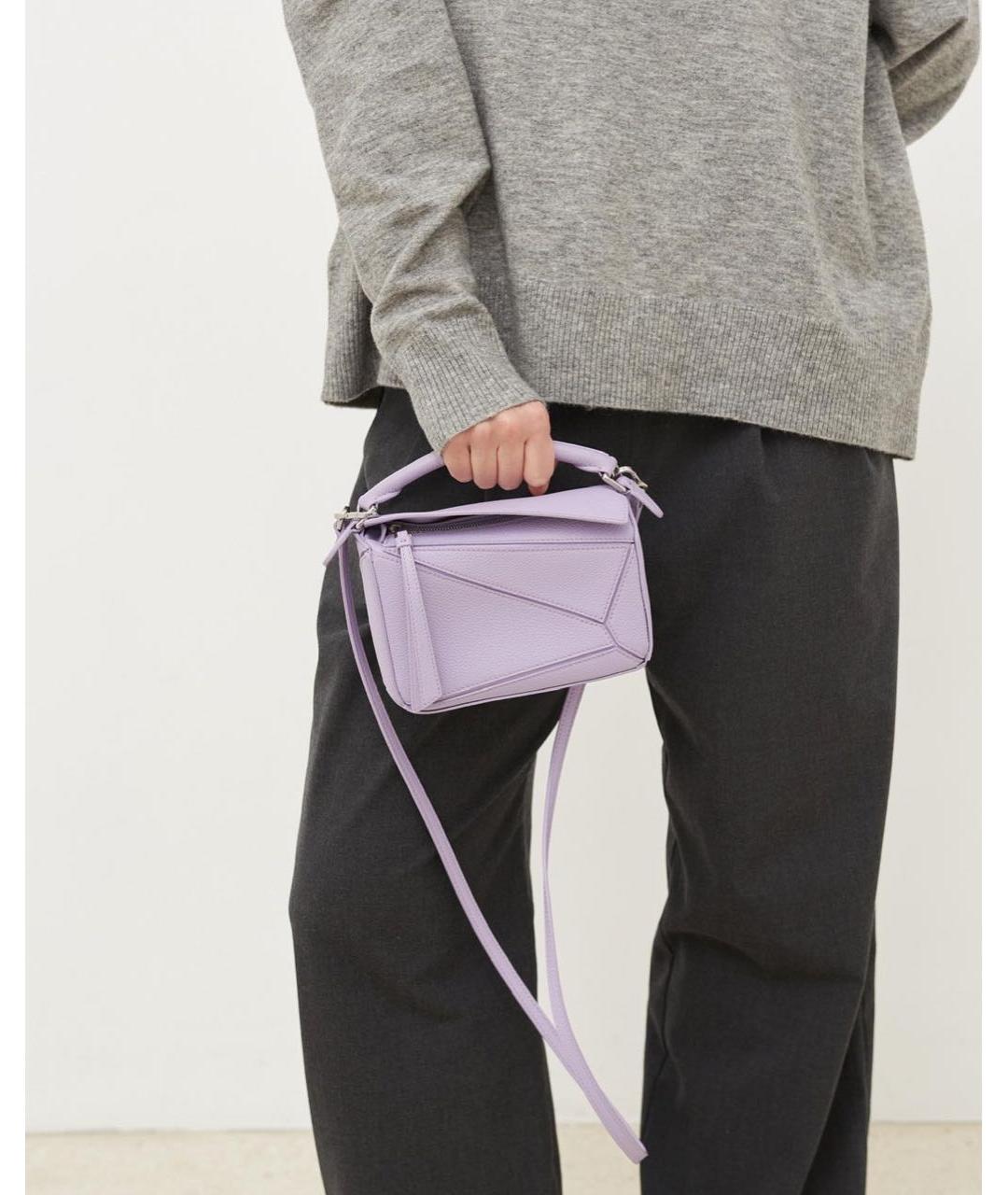 LOEWE Фиолетовая кожаная сумка через плечо, фото 5