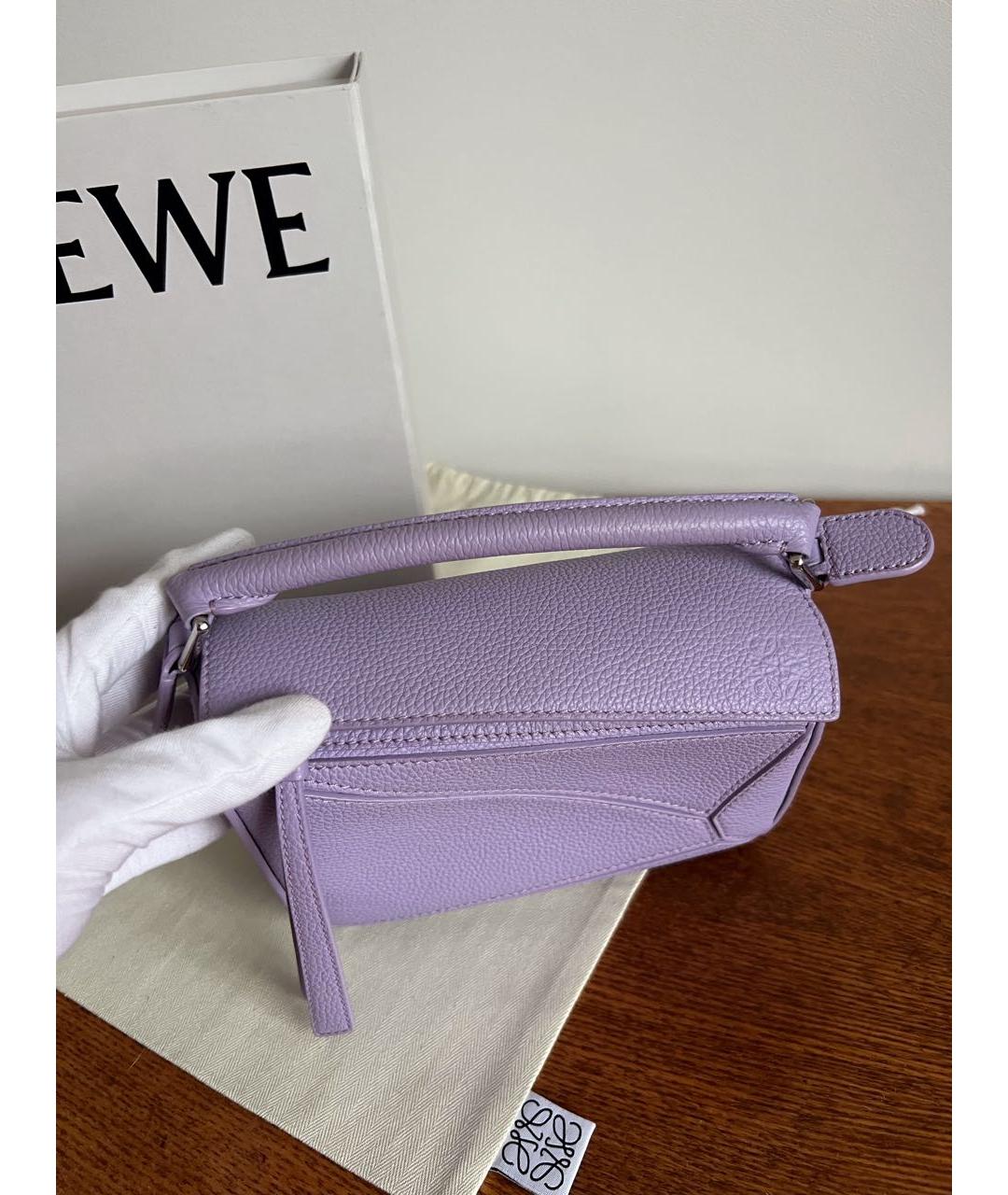 LOEWE Фиолетовая кожаная сумка через плечо, фото 4