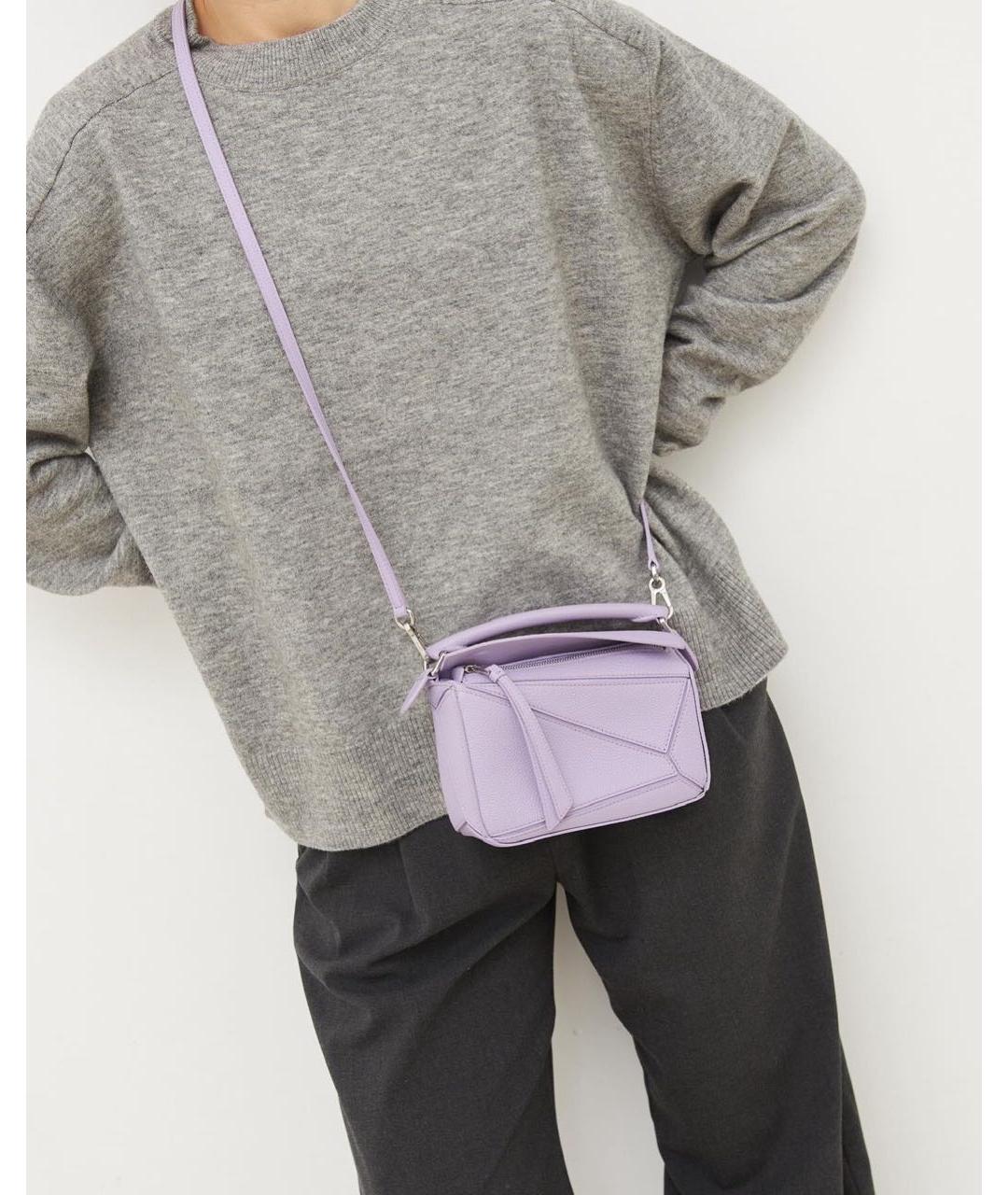 LOEWE Фиолетовая кожаная сумка через плечо, фото 3