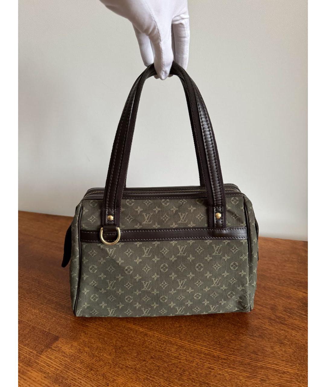 LOUIS VUITTON PRE-OWNED Хаки сумка с короткими ручками, фото 8