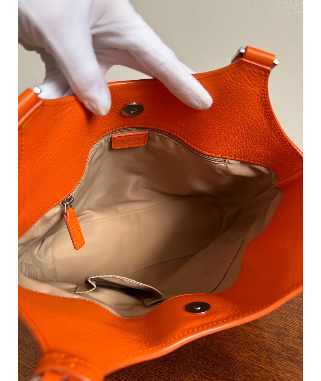 CHRISTIAN DIOR PRE-OWNED Оранжевая сумка с короткими ручками, фото 7