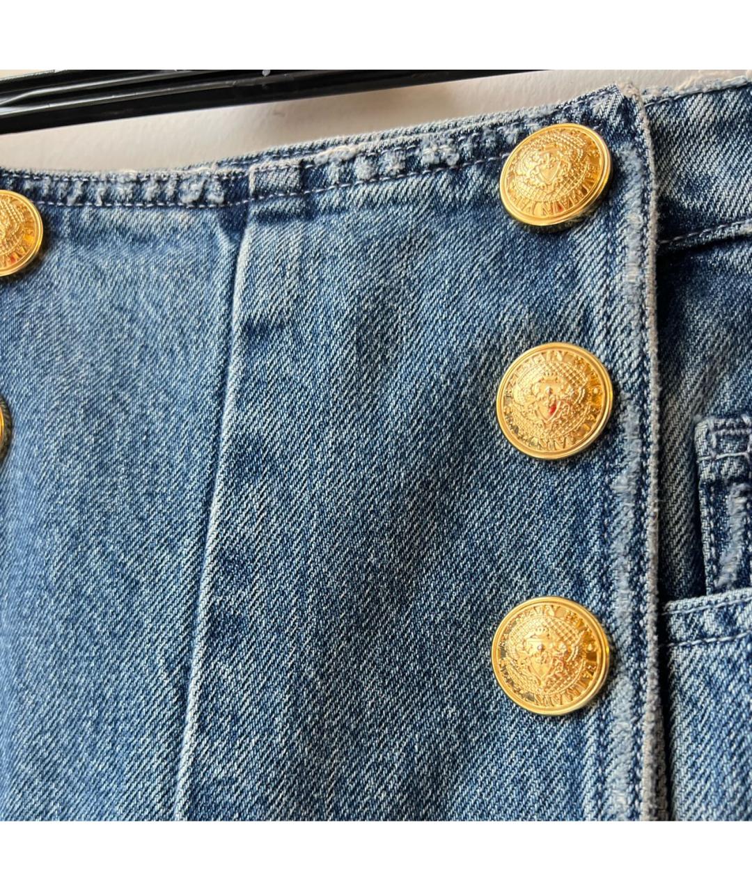 BALMAIN Синие хлопковые джинсы слим, фото 4