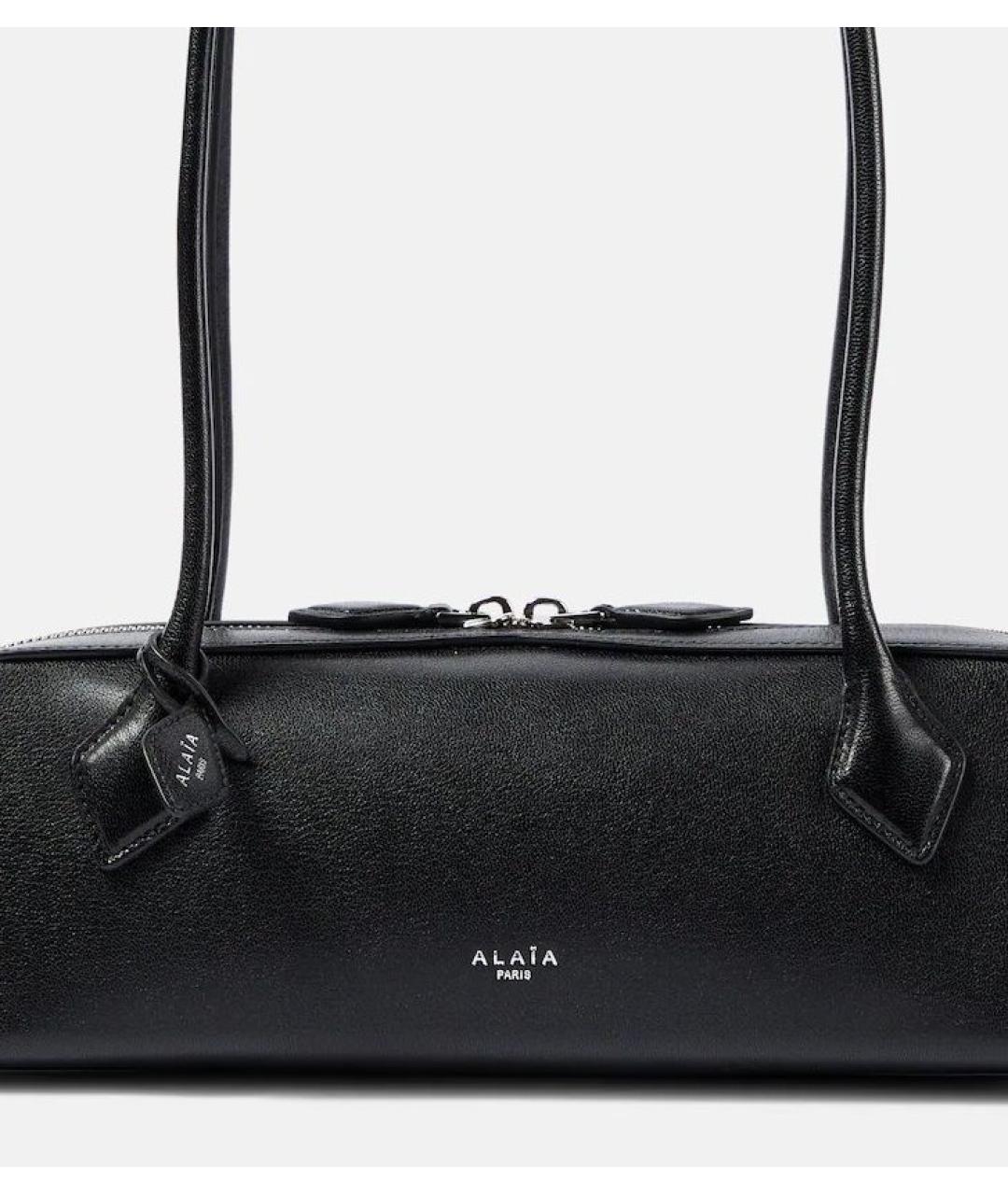 ALAIA Черная кожаная сумка с короткими ручками, фото 2