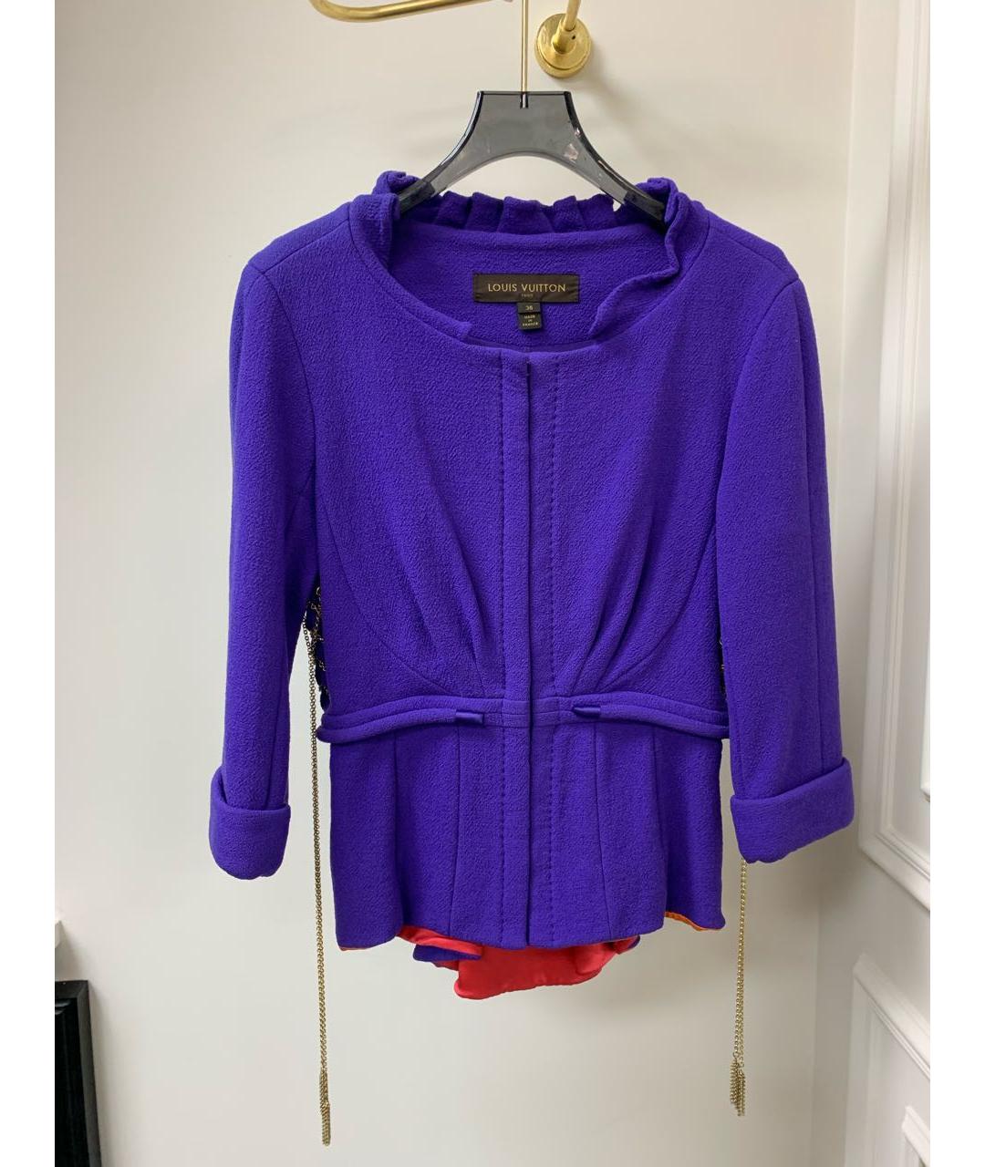 LOUIS VUITTON PRE-OWNED Фиолетовый жакет/пиджак, фото 3