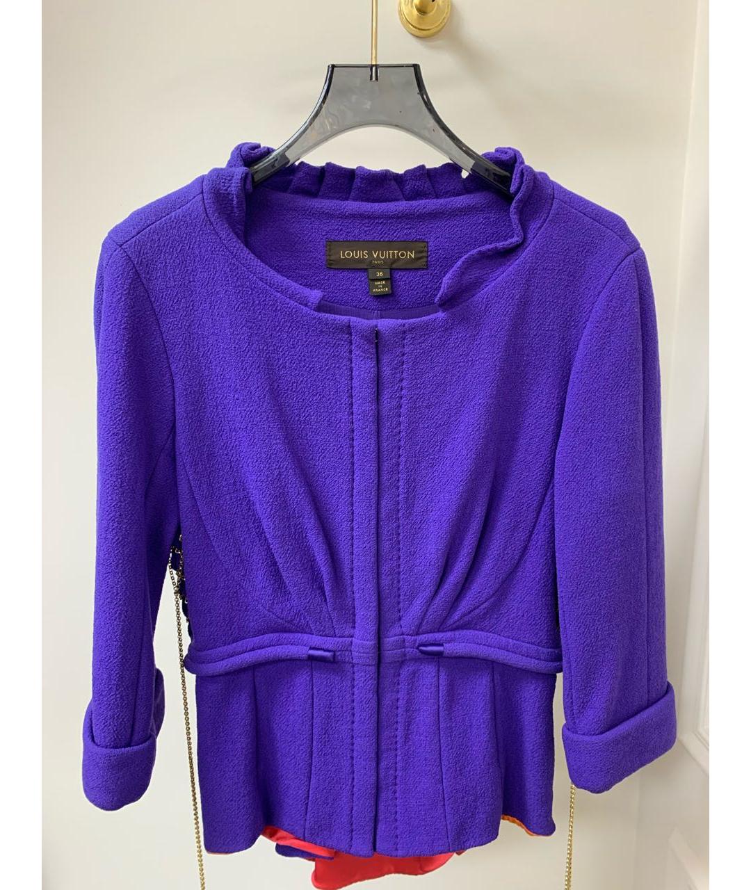 LOUIS VUITTON PRE-OWNED Фиолетовый жакет/пиджак, фото 2