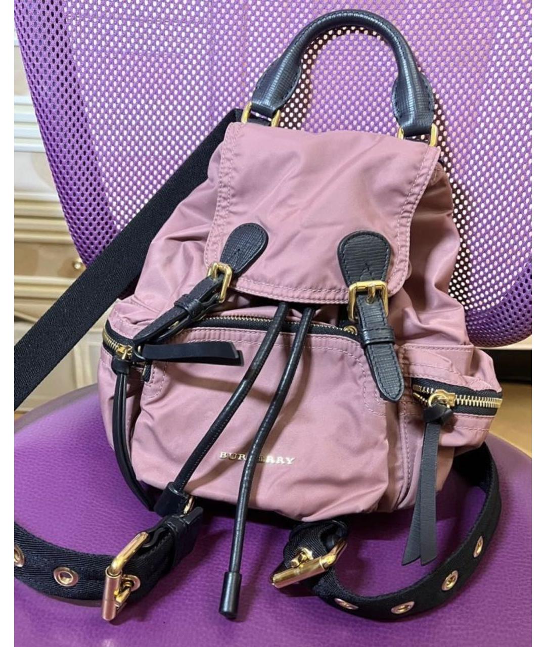 BURBERRY Розовый рюкзак, фото 2