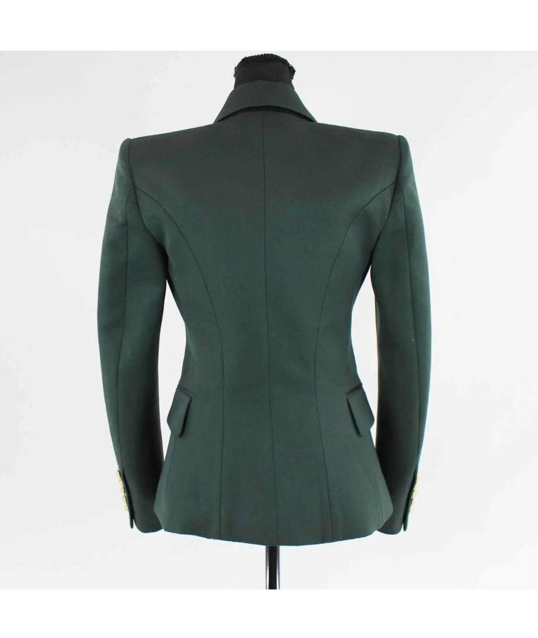 BALMAIN Зеленый шерстяной жакет/пиджак, фото 2