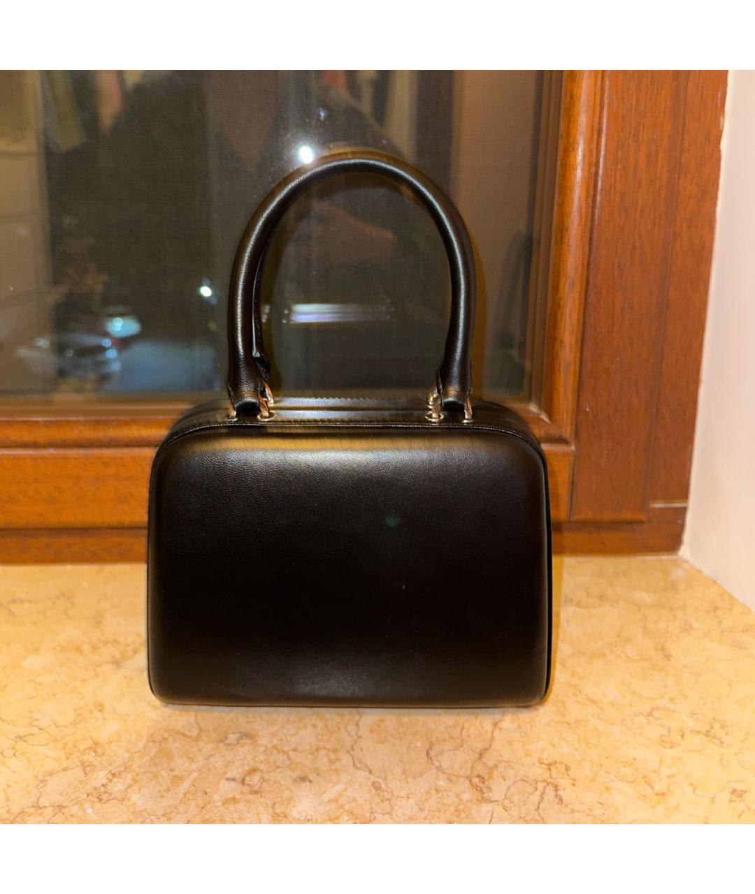 SIMONE ROCHA Черная кожаная сумка с короткими ручками, фото 5