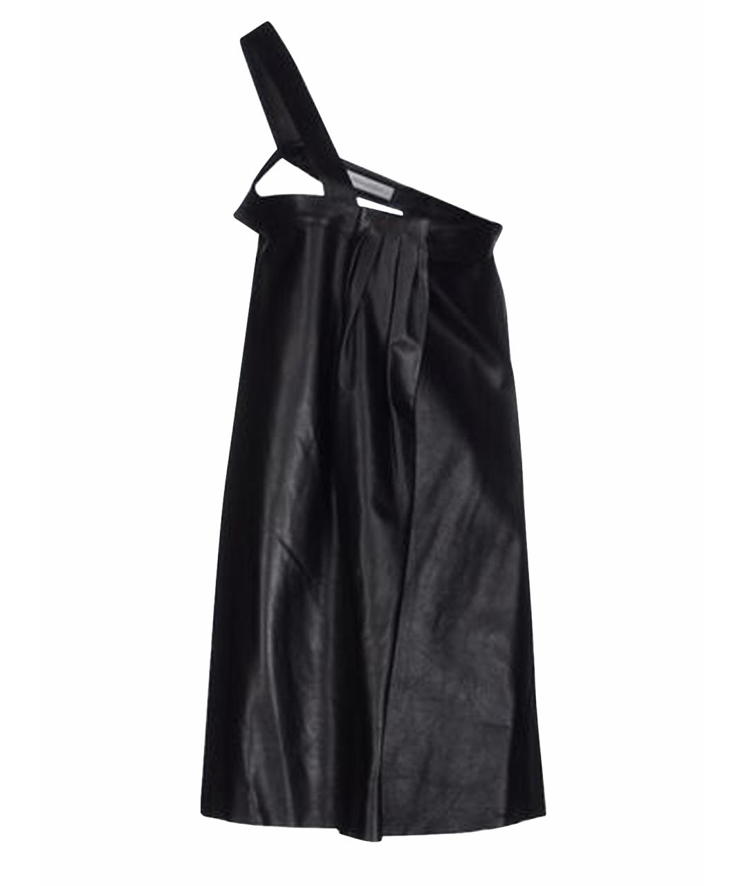 PIERRE BALMAIN Черное кожаное коктейльное платье, фото 1