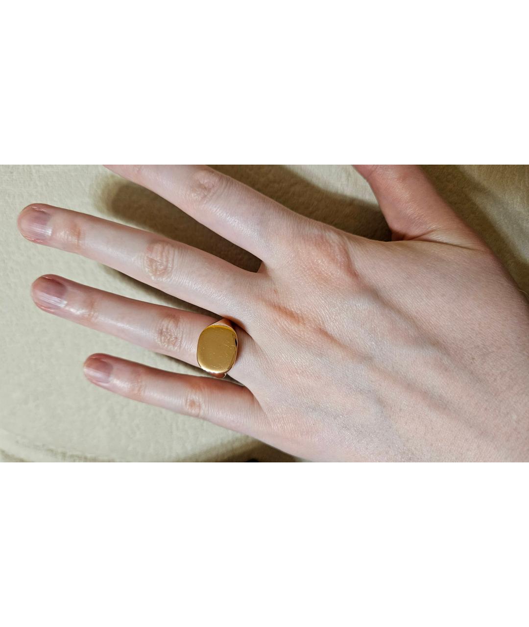 JIL SANDER Золотое латунное кольцо, фото 5
