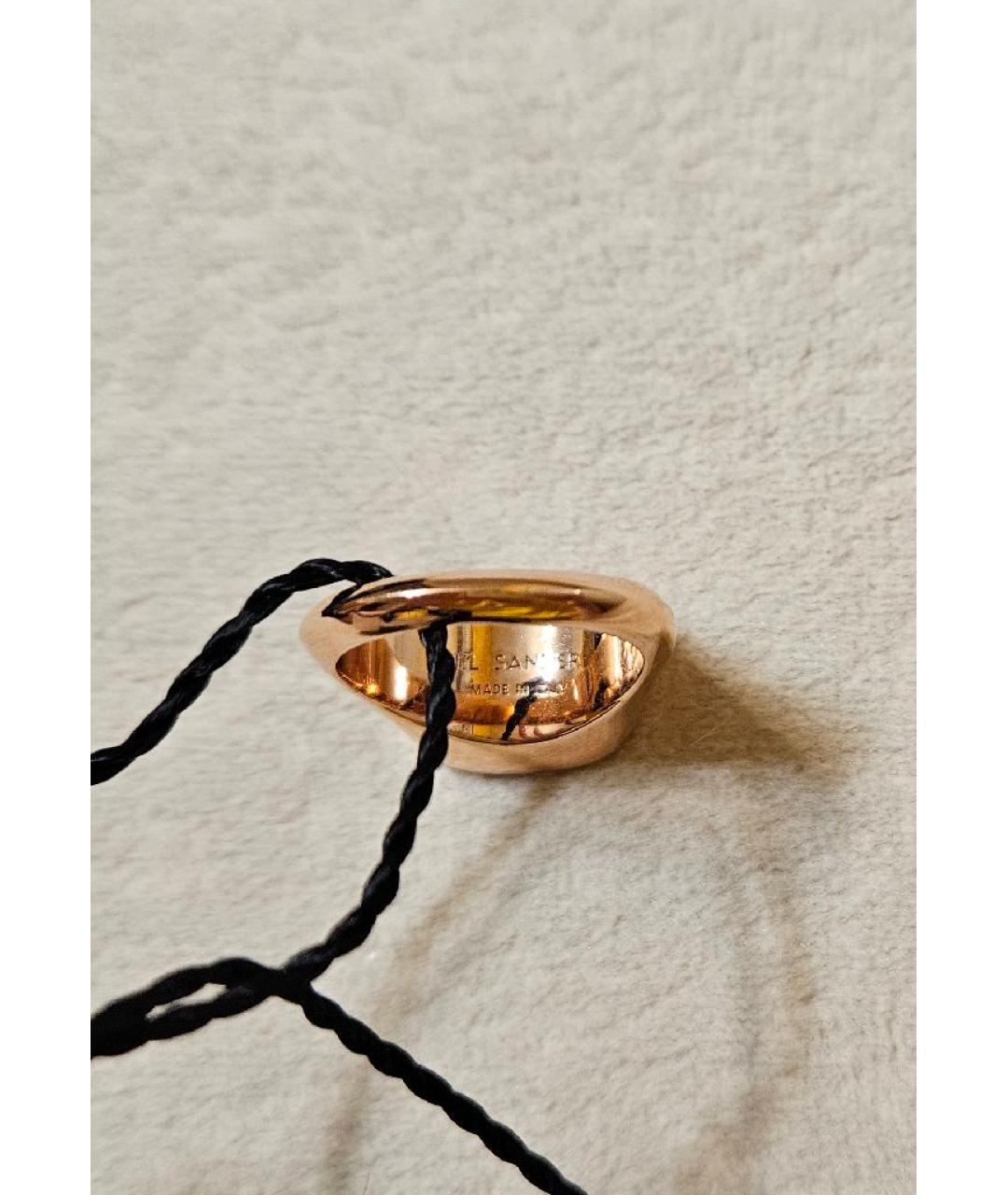 JIL SANDER Золотое латунное кольцо, фото 3