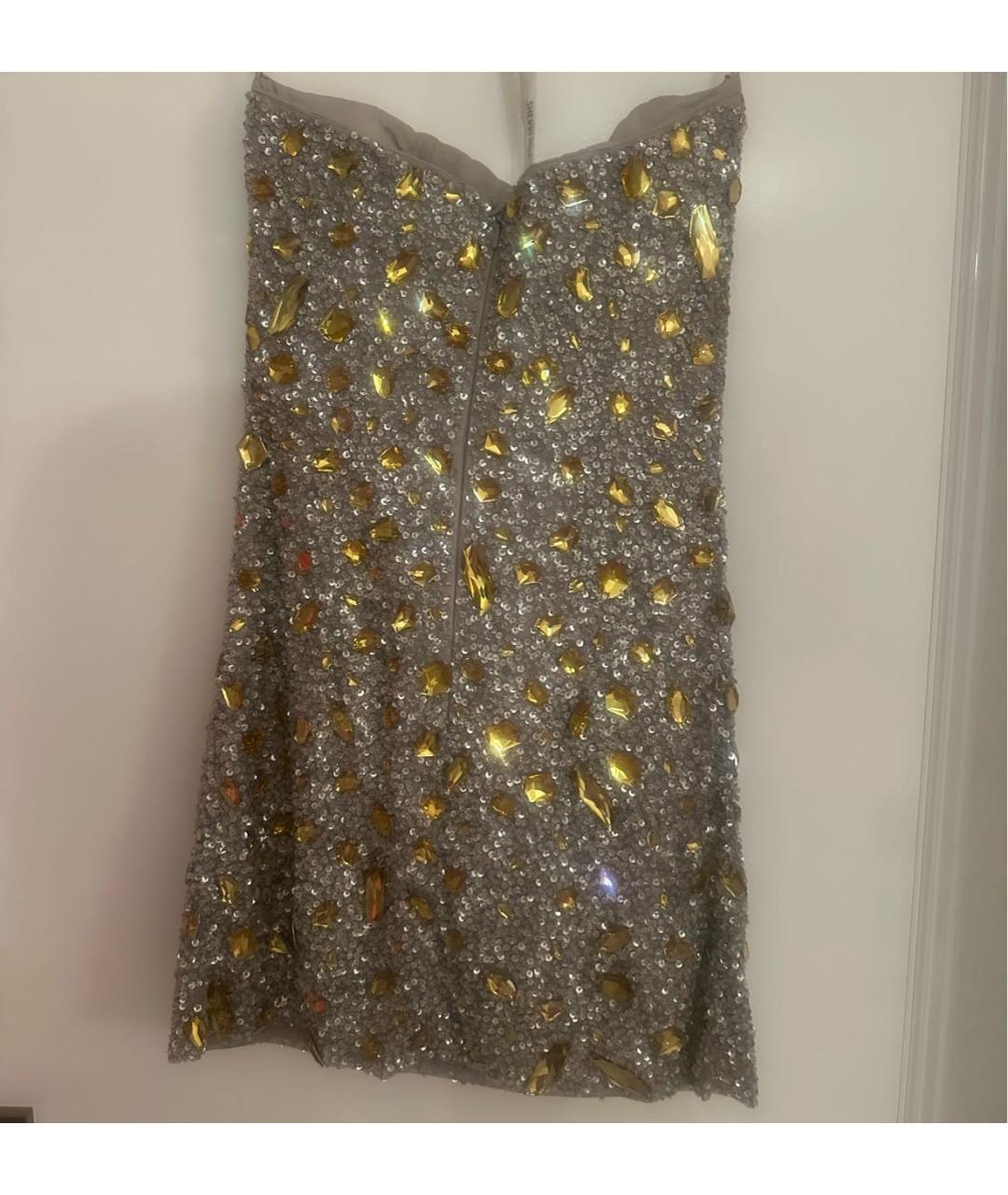 SHERRI HILL Серебряное вечернее платье, фото 3