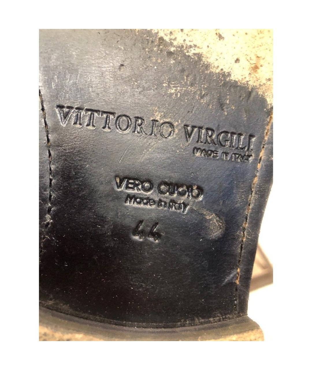 VITTORIO VIRGILI Черные замшевые туфли, фото 4