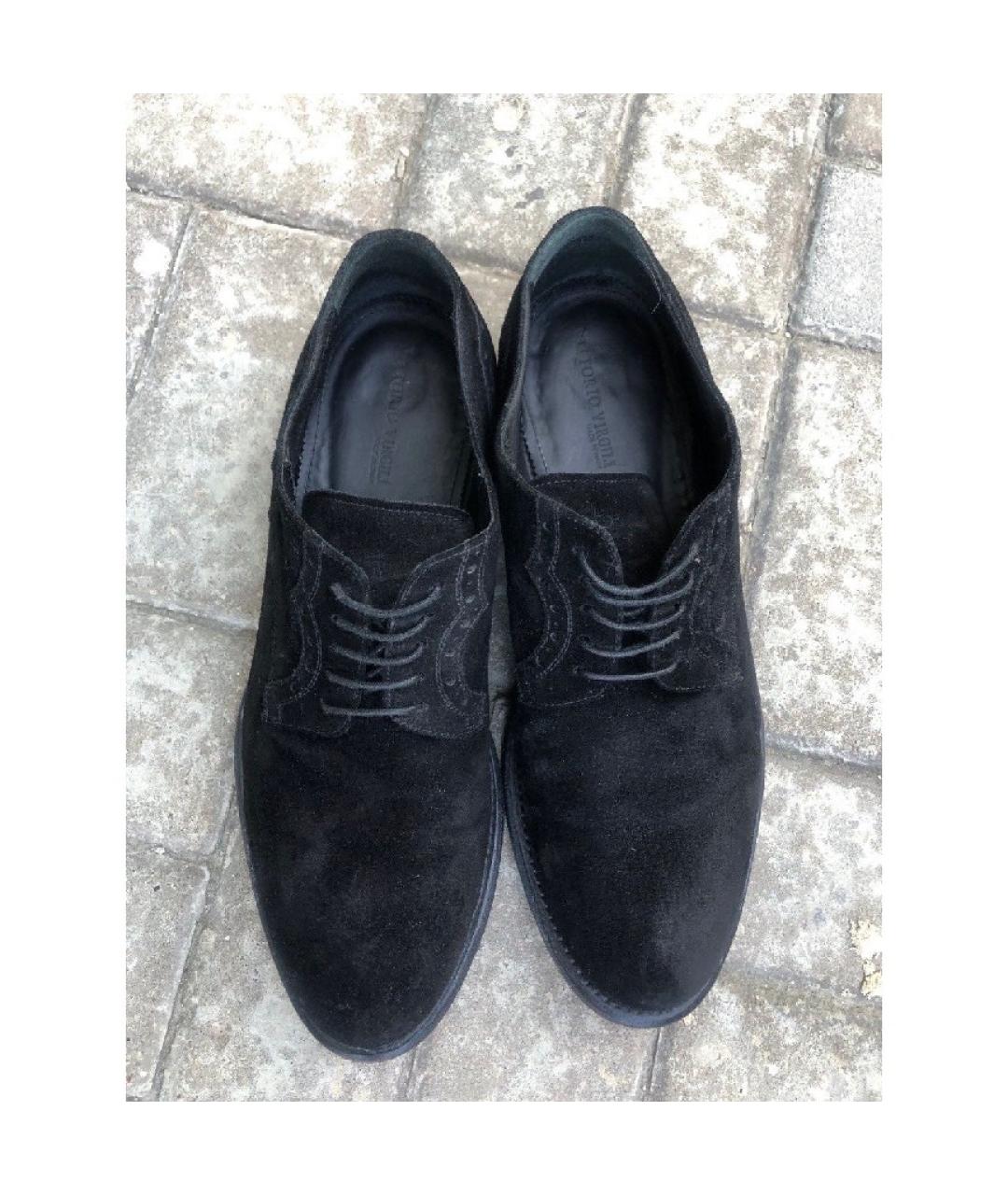 VITTORIO VIRGILI Черные замшевые туфли, фото 6
