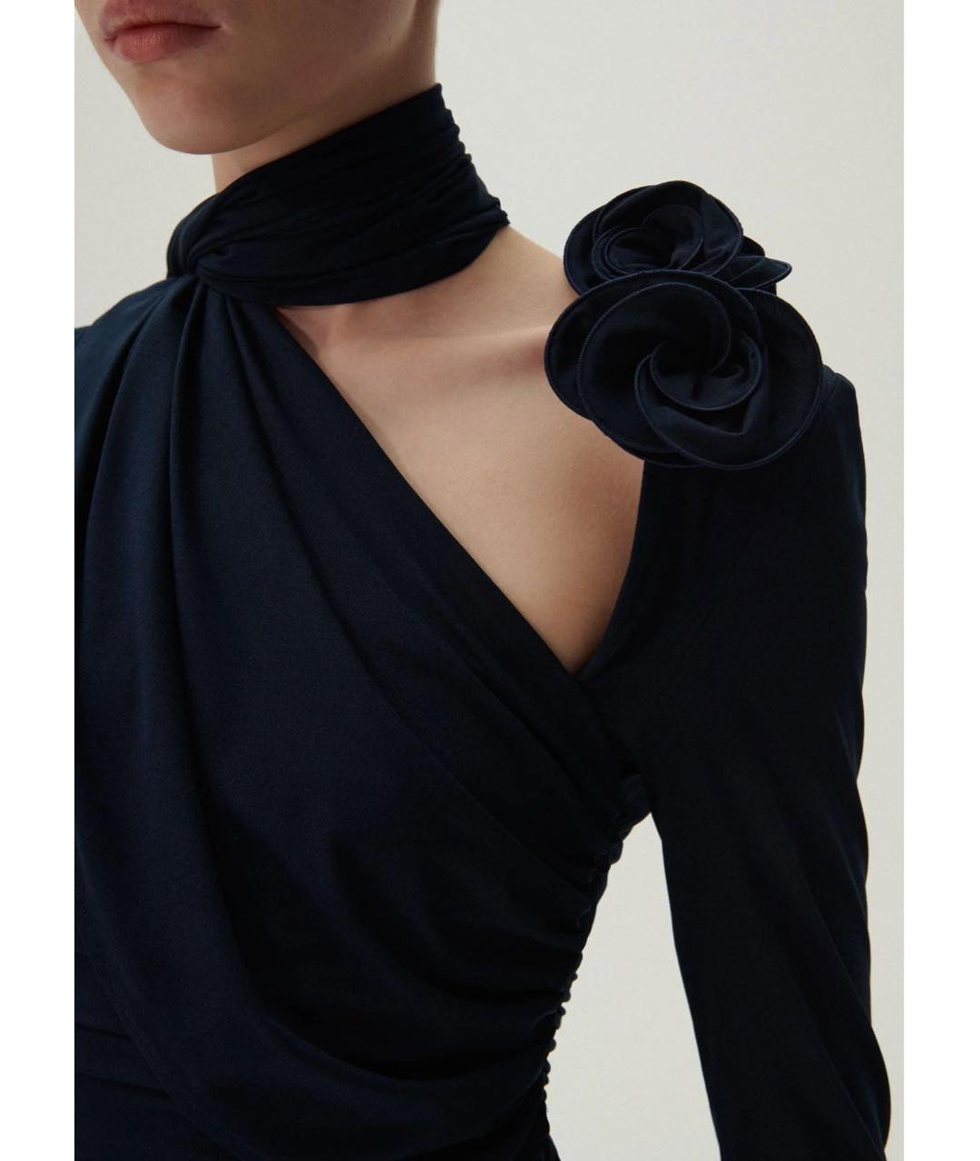 MAGDA BUTRYM Темно-синее коктейльное платье, фото 4