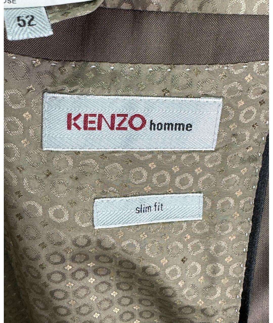 KENZO Коричневый классический костюм, фото 6