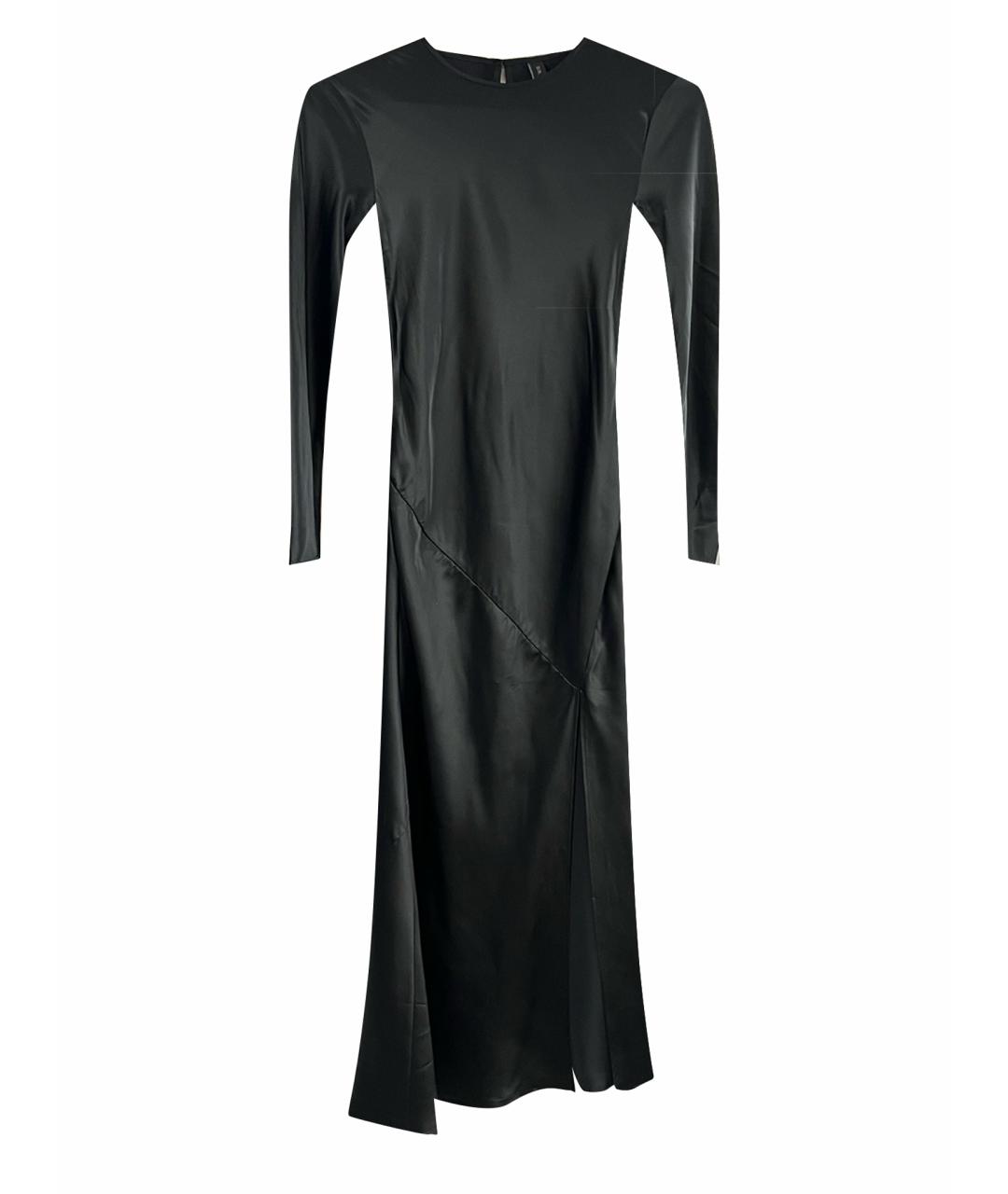 SIR. Черное шелковое вечернее платье, фото 1