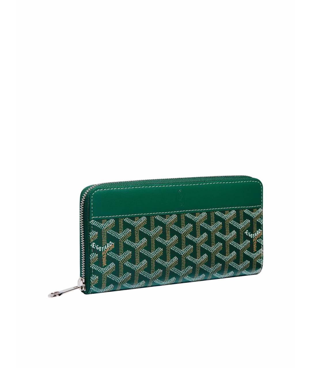 GOYARD Зеленый кожаный кошелек, фото 1