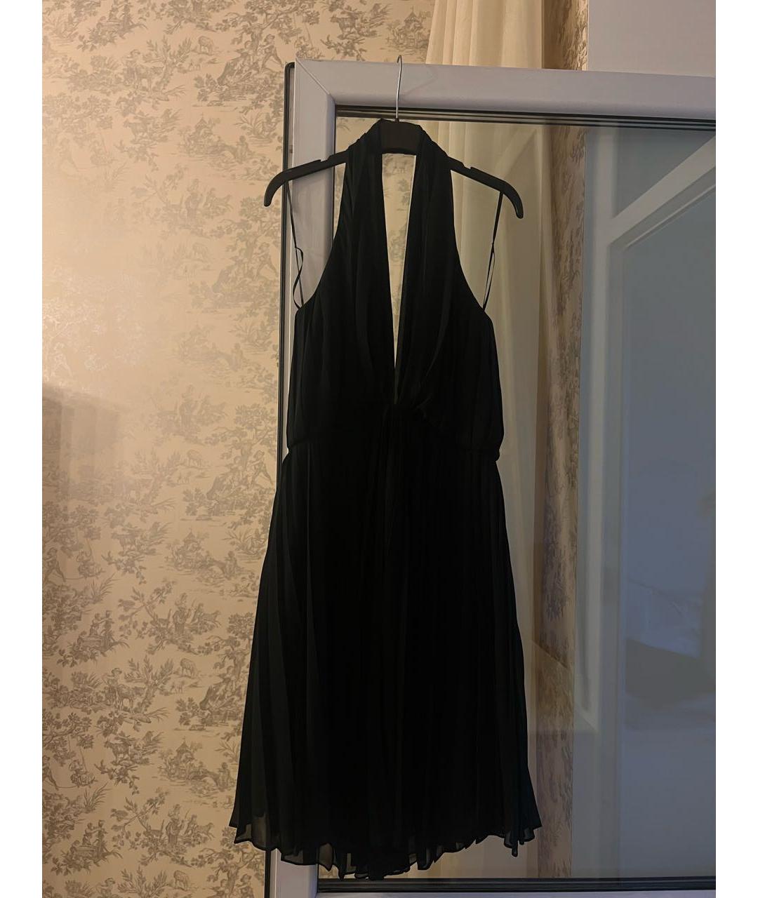 HALSTON HERITAGE Черное полиэстеровое коктейльное платье, фото 4