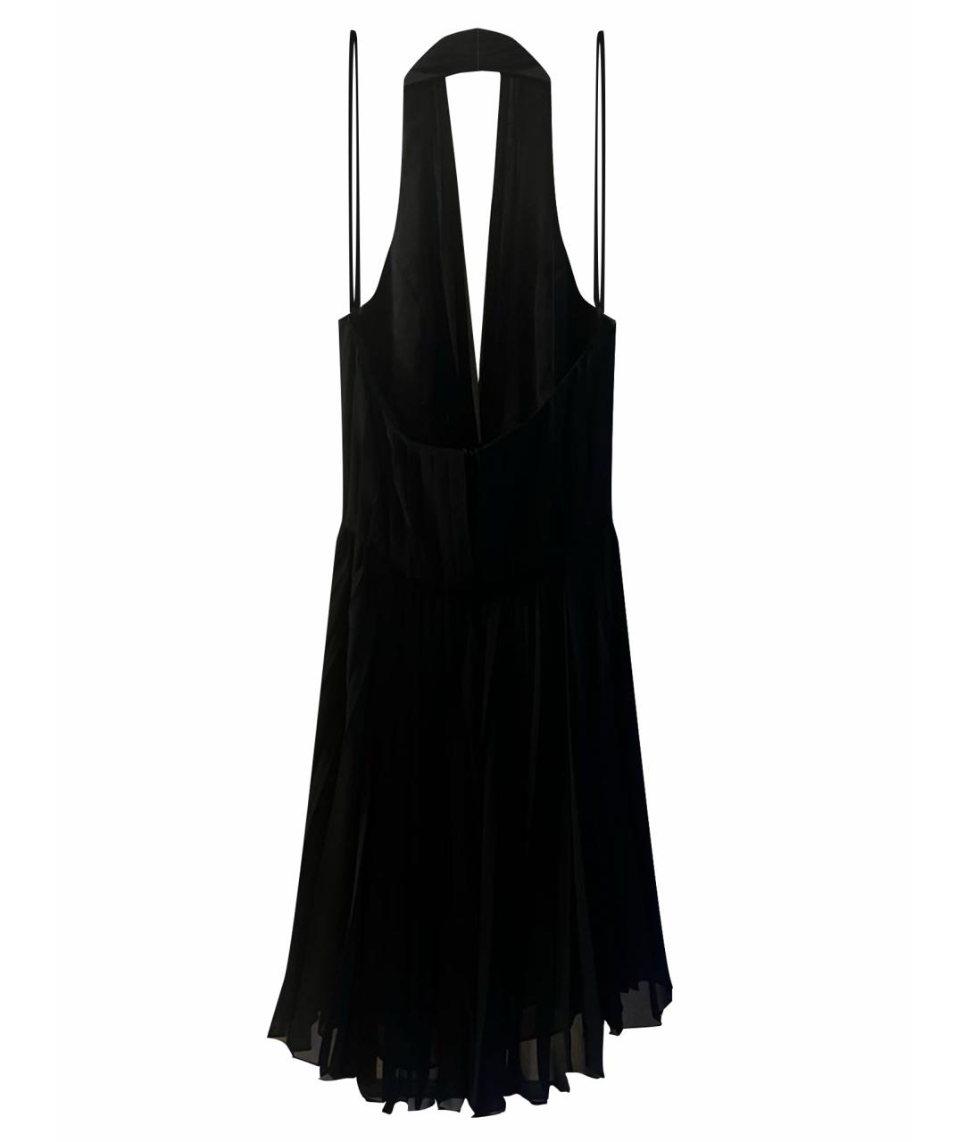 HALSTON HERITAGE Черное полиэстеровое коктейльное платье, фото 1