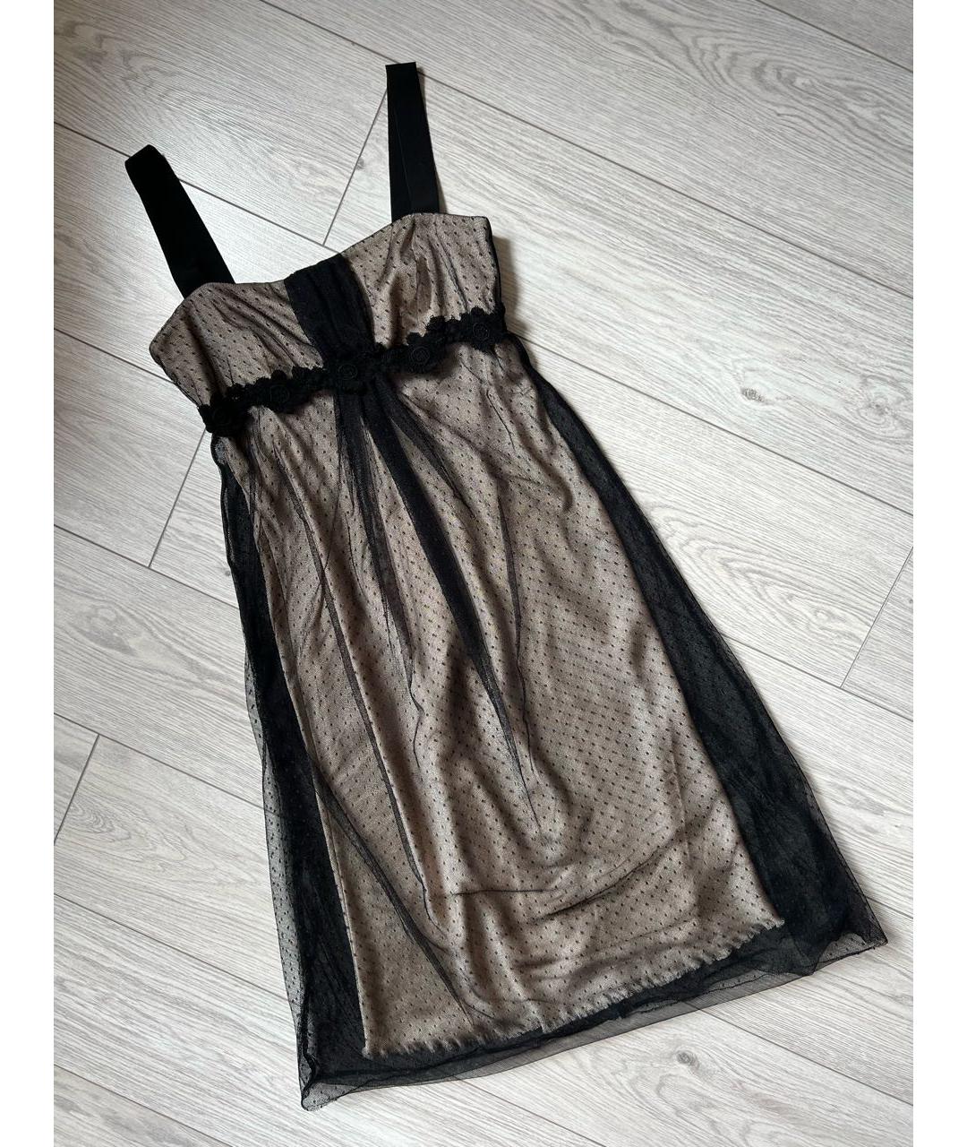 MAX MARA Черное полиэстеровое вечернее платье, фото 9