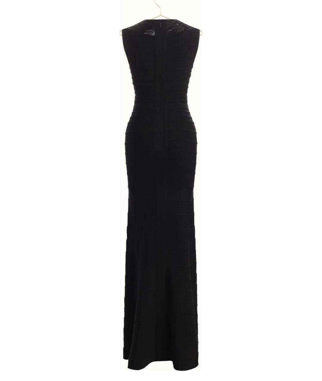 HERVE LEGER Черное вискозное вечернее платье, фото 5