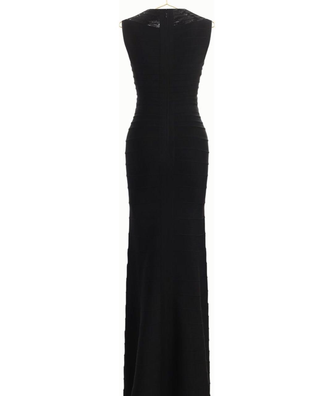 HERVE LEGER Черное вискозное вечернее платье, фото 4