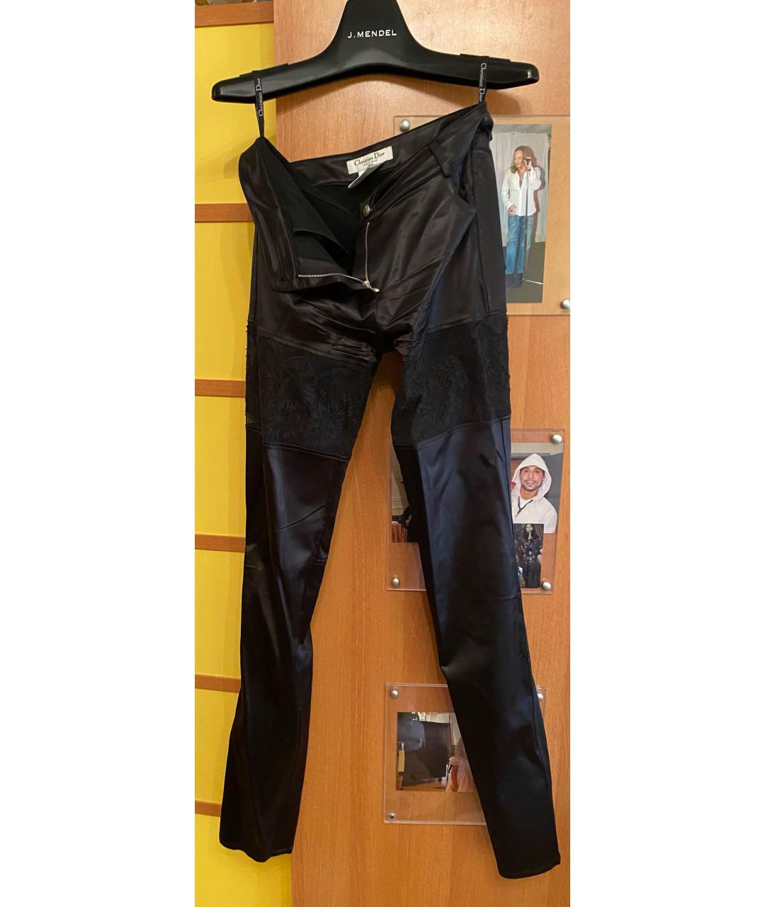 CHRISTIAN DIOR PRE-OWNED Черные полиамидовые прямые брюки, фото 4