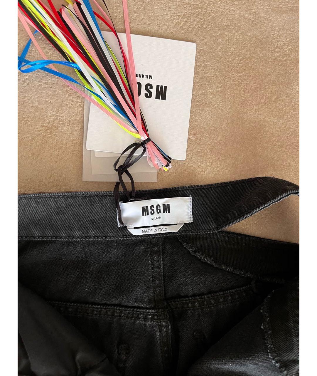 MSGM Черные хлопковые прямые джинсы, фото 4