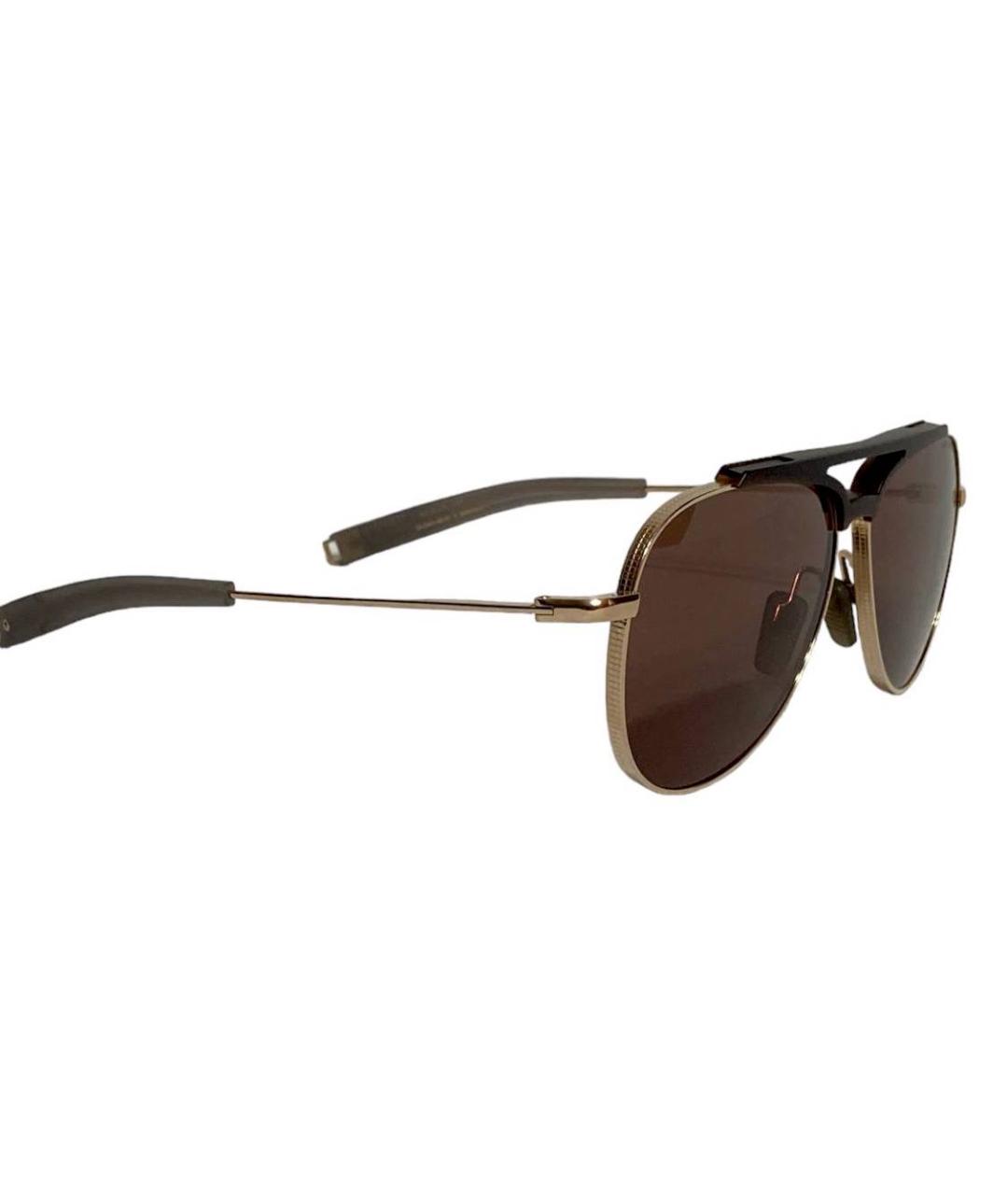 DITA Коричневые металлические солнцезащитные очки, фото 2