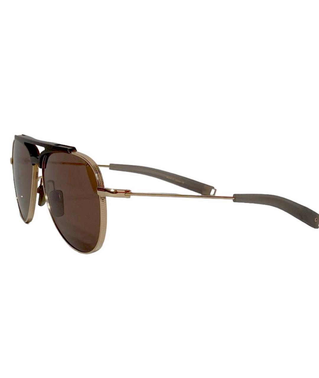 DITA Коричневые металлические солнцезащитные очки, фото 4