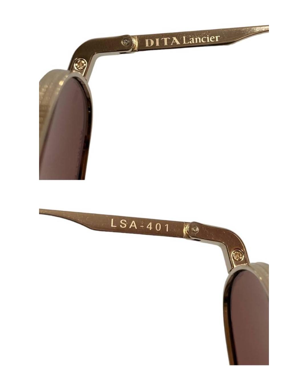 DITA Коричневые металлические солнцезащитные очки, фото 8