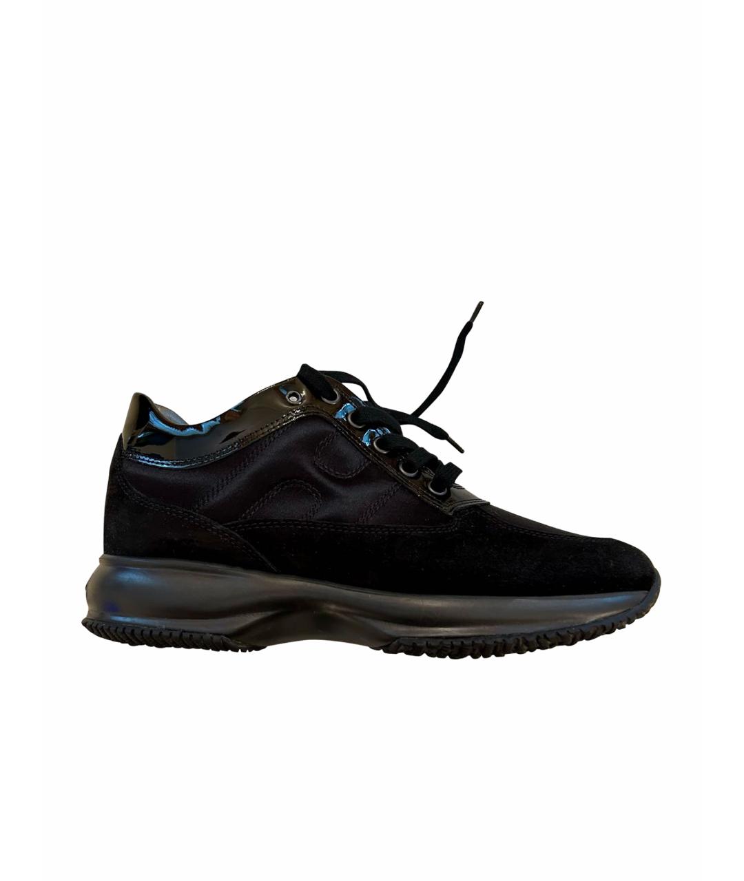 HOGAN Черные замшевые кроссовки, фото 1
