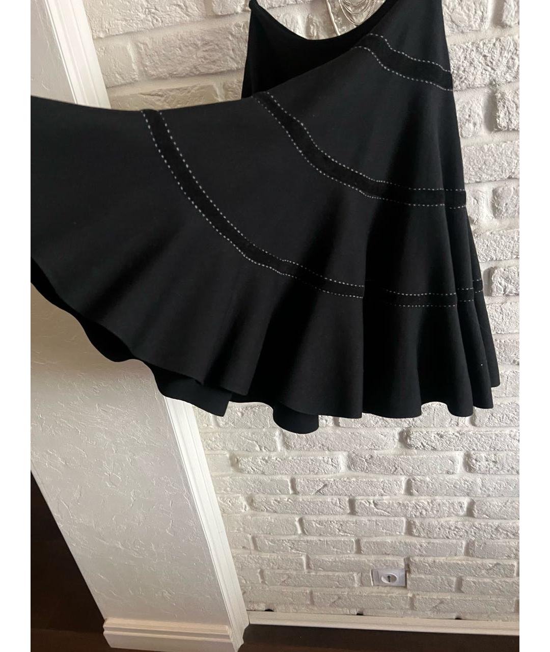 ALAIA Черная шерстяная юбка миди, фото 3