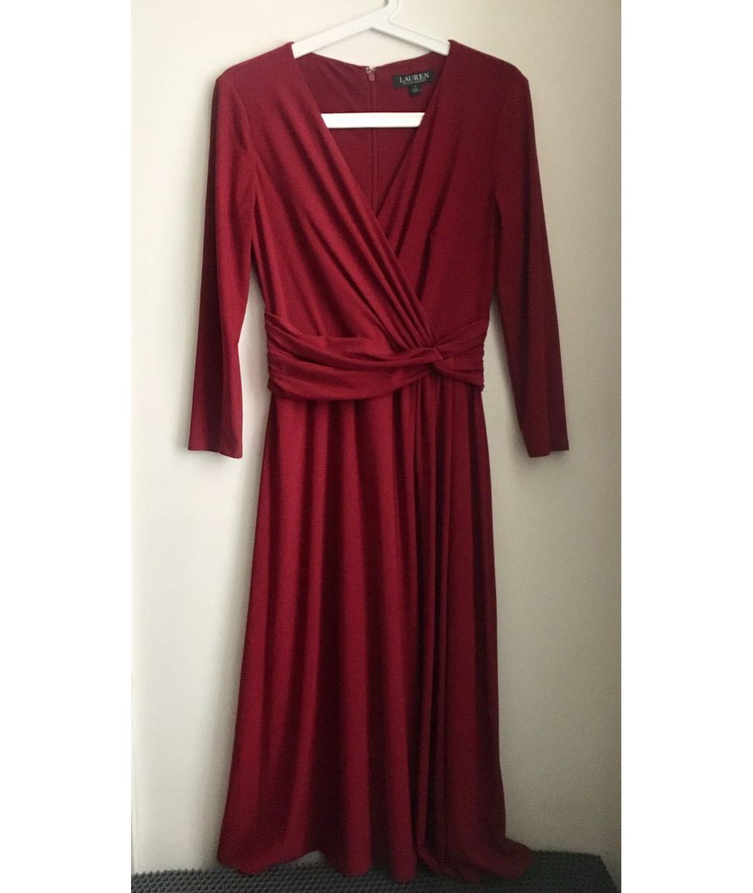 RALPH LAUREN Красное полиамидовое повседневное платье, фото 6