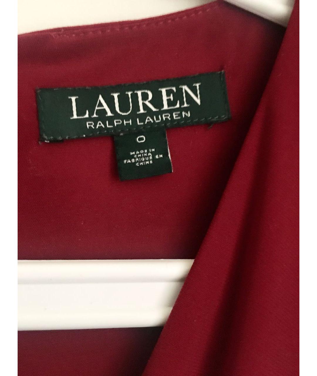 RALPH LAUREN Красное полиамидовое повседневное платье, фото 3