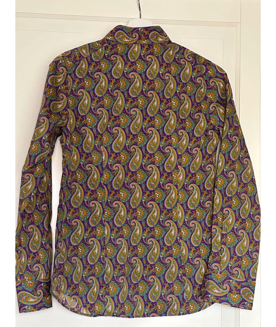 ETRO Хаки хлопко-эластановая рубашка, фото 2