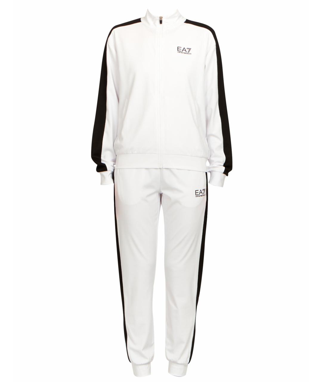EA7 Белый полиэстеровый спортивные костюмы, фото 1
