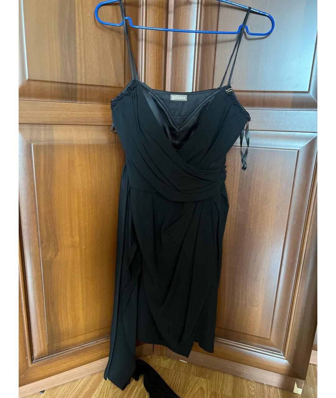 JOHN GALLIANO Черное коктейльное платье, фото 5