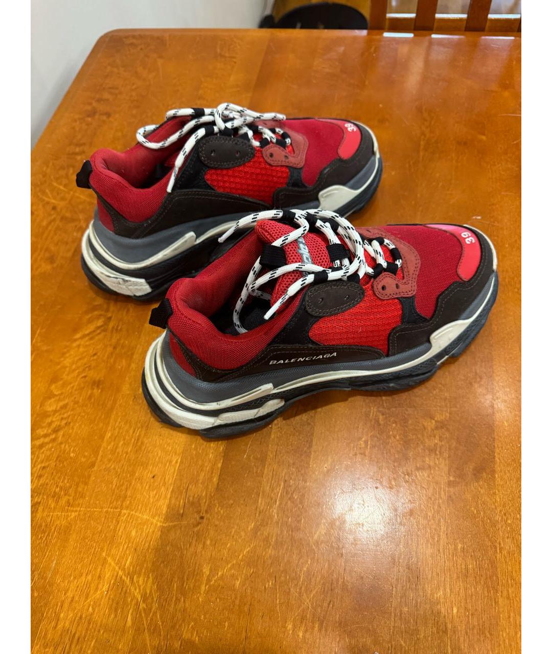 BALENCIAGA Красные текстильные кроссовки, фото 2